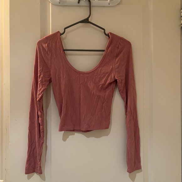 Muted pink scoop neck top - Picture 1 of 2
